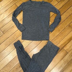 Kids Unisex Little Sleepies long sleeve ribbed pajama set